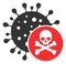 Raster Flat Kill Virus Icon
