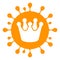 Raster Flat King Coronavirus Icon