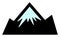 Raster Flat Snow Mountain Icon