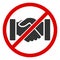 Raster Flat Stop Handshakes Icon