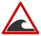 Raster Flat Tsunami Warning Icon