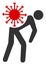 Raster Flat Virus Carrier Icon