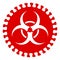 Raster Flat Virus Hazard Icon