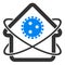 Raster Flat Virus Home Isolation Icon