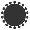 Raster Flat Virus Shell Icon