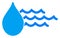 Raster Flat Water Icon