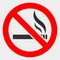 Raster Forbidden Smoking Icon on White Background