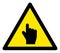 Raster Forward Pointer Warning Triangle Sign Icon