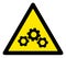 Raster Gears Warning Triangle Sign Icon