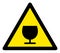 Raster Glass Warning Triangle Sign Icon