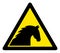 Raster Horse V2 Warning Triangle Sign Icon