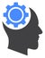 Raster Human Intellect Gear Icon