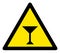 Raster Martini Glass Warning Triangle Sign Icon