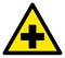 Raster Medical Help Warning Triangle Sign Icon