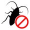 Raster No Cockroach Flat Icon Symbol