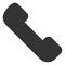 Raster Phone Receiver Flat Icon Symbol