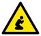 Raster Pray Warning Triangle Sign Icon