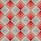 Raster Seamless Diagonal Red Blue Tan Stripe Rhombus Blocks Grid Grunge Retro Pattern