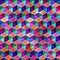 Raster Seamless Multicolor Cubes Pattern