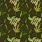 Raster seamless pattern with tropical leaves, hand-drawn cordilin leaves, doodle style, quick sketch. Design for textile, fabric,