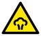 Raster Steam Warning Triangle Sign Icon