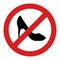 Raster Stop Lady Shoes Flat Icon Image