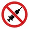 Raster Stop Vaccine Flat Icon Symbol