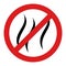 Raster Stop Vapour Flat Icon Symbol