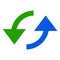 Raster Sync Arrows Icon Illustration