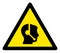 Raster Telemarketing Operator Warning Triangle Sign Icon