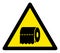 Raster Toilet Paper Warning Triangle Sign Icon