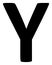 Raster Upsilon Greek Letter Flat Icon Symbol
