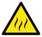 Raster Vapour Warning Triangle Sign Icon