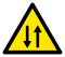 Raster Vertical Exchange Warning Triangle Sign Icon