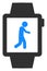 Raster Walking Tracker Watches Icon Illustration
