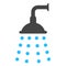 Raster Water Shower Icon Illustration