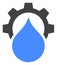 Raster Water Supply Service Gear Icon