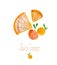 Raster watercolor illustration. Citrus fruits. Citrus fruits.