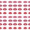 Raster watercolor pattern with image of lips