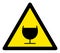 Raster Wine Glass Warning Triangle Sign Icon