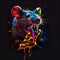 Rat with cheese. Generative Ai