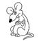 Rat pest emotion anger illustration cartoon coloring cartoon