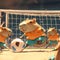 Rat Soccer Team in Action - Animated Illustration
