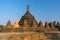 Ratanabon pagoda on hill, landmark of north Mrauk U, Rakhine sta