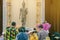 RATCHABURI -THAILAND-APRIL 14: Unidentified people join the ordination enjoy compete the coins throw away from the new monk at