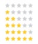 Rate 5 star customer product review flat icons