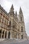 Rathaus. Tall gothic building of Vienna city hall