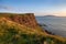 Rathlin Island cliffs at sunset