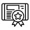 Rating benchmark icon outline vector. Compare improvement