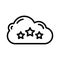 Rating cloud thin line vector icon